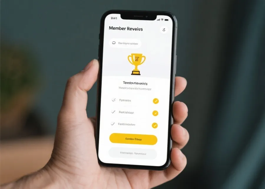 會員任務回饋示意